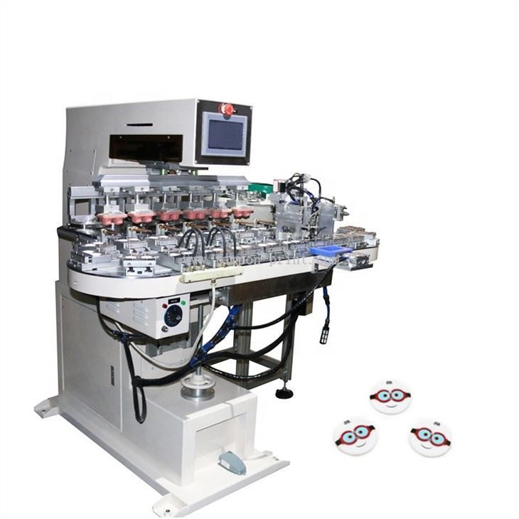 Automatic Buttons Ink Cups Pad Printing Machine