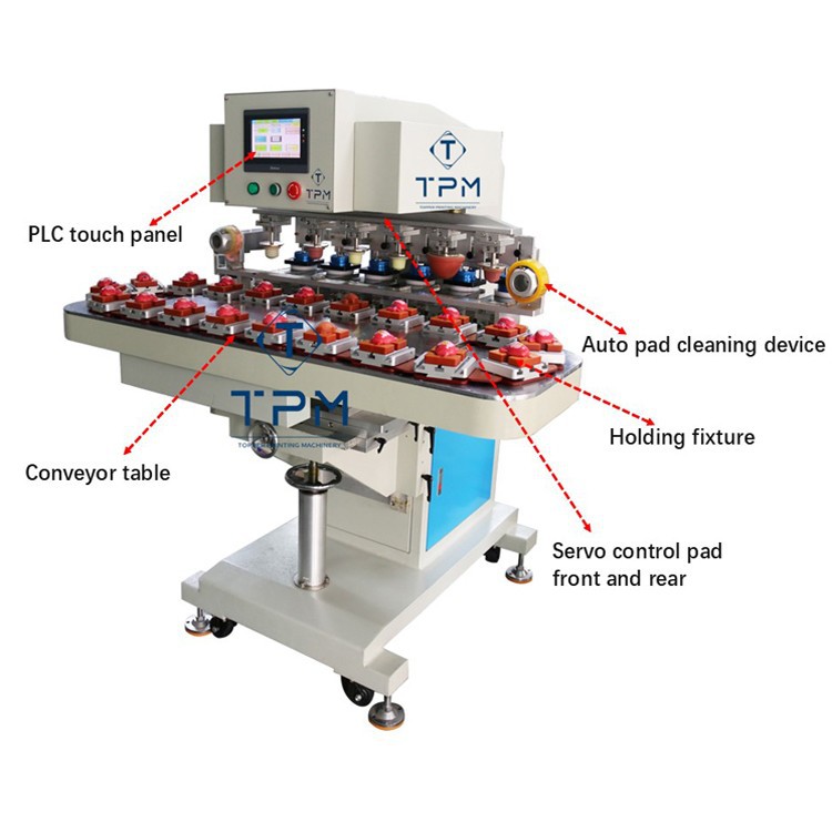 6 Color Pneumatic Semi-automatic Pad Printing